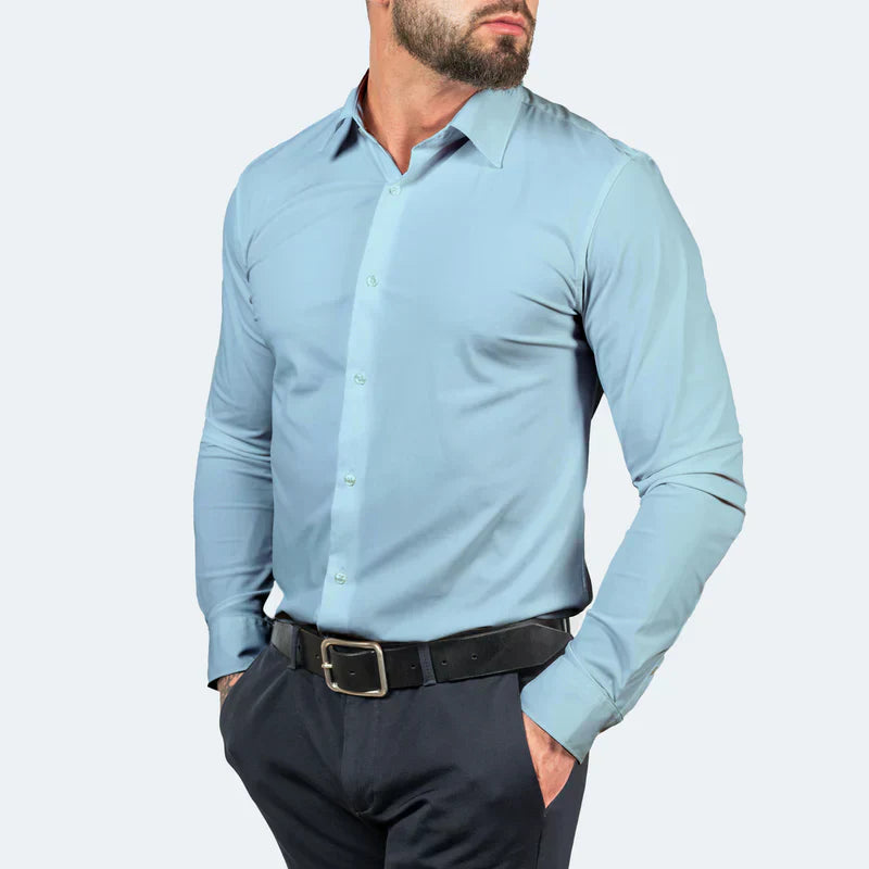 Camisa Sociale Masculine Premium avec Coupe Tailleur