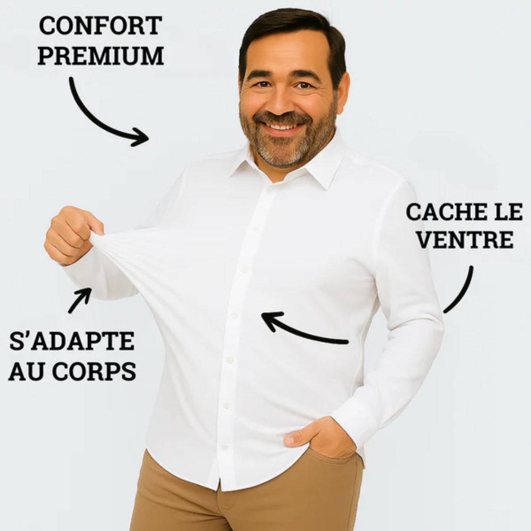 Camisa Sociale Masculine Premium avec Coupe Tailleur